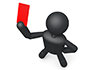 Issue a red card-pictogram | person illustration | free