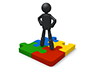Jigsaw puzzles-pictograms | person illustrations | free