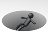 Fall into a hole-pictogram | person illustration | free