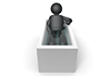 Take a bath-pictogram | person illustration | free