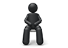 Sit in a chair-pictogram | person illustration | free
