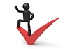 Check --Pictogram ｜ Person Illustration ｜ Free