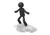 Cloud rider-pictogram | person illustration | free