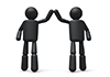 Join hands-pictograms | person illustrations | free