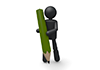 Write with a pencil-pictogram | person illustration | free