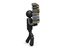 Carrying a book-pictogram | person illustration | free