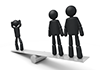 Difference in power-pictogram | person illustration | free