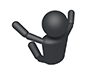 Raise your hand and rejoice-pictogram | person illustration | free