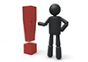 Exclamation mark-pictogram | person illustration | free