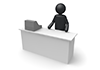 Cashier part-time job-pictogram | person illustration | free