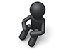 Feeling of loneliness-pictogram | person illustration | free