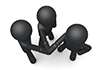 Join forces with colleagues-pictograms | person illustrations | free