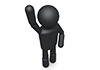 Raise your hand-pictogram | person illustration | free