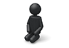 Seiza-Pictogram ｜ Person Illustration ｜ Free