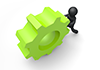 People and Gears-Pictograms | People Illustrations | Free