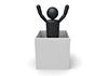 Jack-in-the-box-pictogram | person illustration | free