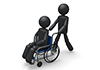 Walk with grandma-pictogram | person illustration | free
