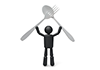 Strong appetite-pictogram | person illustration | free