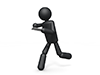 Walking smartphone | While watching | Danger --Pictogram | Person illustration | Free