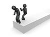 Deceive people | Push them down | Suddenly --Pictograms | People illustrations | Free