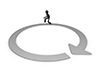 People who go around | Do the same thing over and over | Routine work-pictograms | person illustrations | free