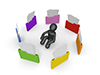 A pile of documents | Bewildered | Pain-Pictograms | People Illustrations | Free