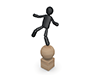 Unbalanced | Building blocks | Fumbaru-Pictogram | Person illustration | Free