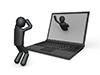 Help comes | PC repair | Help-Pictogram | Person illustration | Free