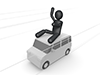 Riding a car | Drive | Tension rises --Pictogram | Person illustration | Free