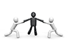 Ugly fight | Popular people are hard | I can't go to either --Pictogram ｜ Person illustration ｜ Free