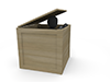 Stick in | Hide in a wooden box | Peek-pictogram | Person illustration | Free