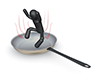 Hot and unbearable | Frying pan | Run around-pictograms | person illustrations | free