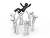 Pass and get raised | Work goes well | Success-Pictogram | Person illustration | Free