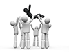 Win | Raise your body | Win your opponent-Pictogram | Person illustration | Free