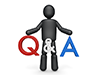 Present the problem | Q & A | Solution --Pictogram | Person illustration | Free