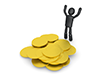 Get a lot of money | Make money | Business goes well-pictograms | person illustrations | free