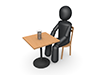A glass of water | Be patient | Nothing-Pictogram | People Illustrations | Free