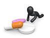 Depends on medicine | Dangerous condition | Want-pictogram | Person illustration | Free