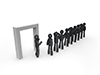 Procession | Line up | First day-Pictogram | Person illustration | Free