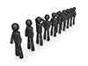 Long Line | Procession | Waiting People-Pictograms | People Illustrations | Free