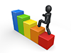 Job title goes up | Promote | Climb-Pictogram | Person illustration | Free