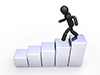 Make a mistake and get promoted | Go down the stairs | Anguish --Pictogram | Person Illustration | Free