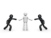 Stop the quarrel | Stop the quarrel | Listen to the cause-Pictogram | Person illustration | Free