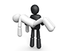 Carrying an injured person | Hugging | Dead person-Pictogram | Person illustration | Free
