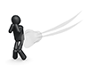 Cold wind blows and trembles | Winter | Frozen --Pictogram | Person illustration | Free