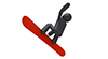 Jump / Snowboard-Sports Pictogram Free Material