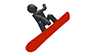 Snowboarder-Sports Pictogram Free Material