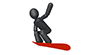 Glide / Snowboard-Sports Pictogram Free Material